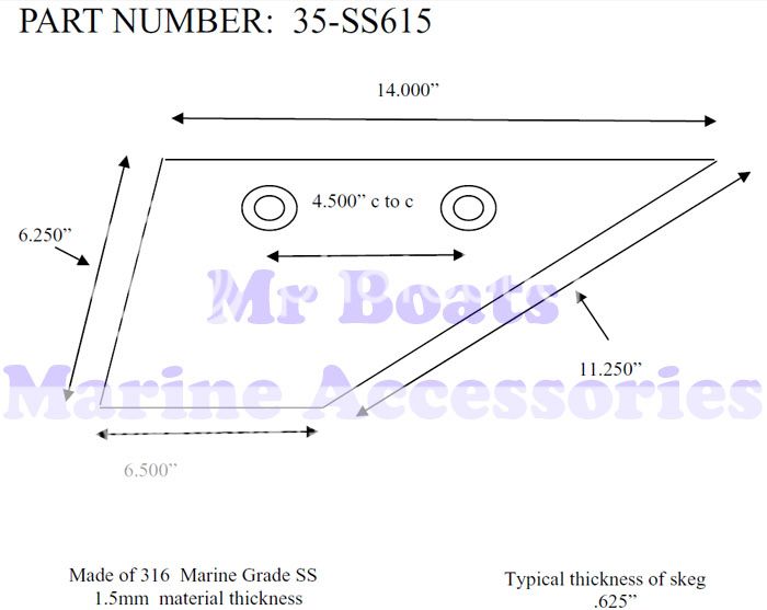 Mercruiser Bravo 1 & 3 1990 upwards Safe Skeg guard 35SS615